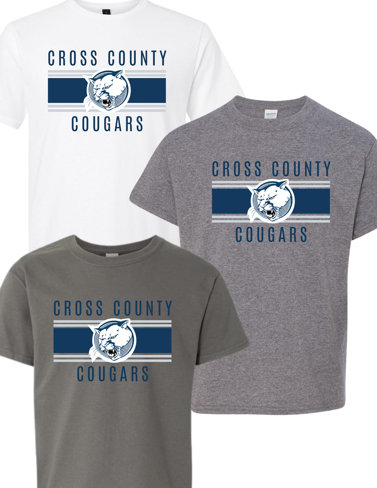 Cross County Cougars Retro Rally Shirt