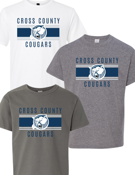 Cross County Cougars Retro Rally Shirt