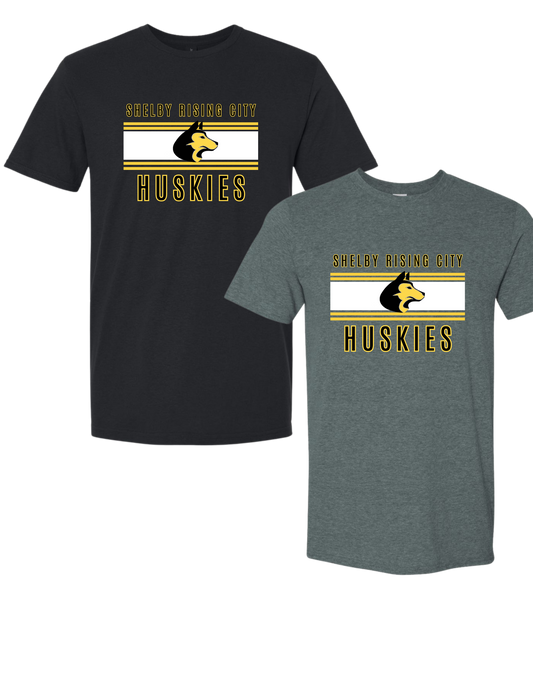 Shelby Rising City Huskies Retro Rally Shirt