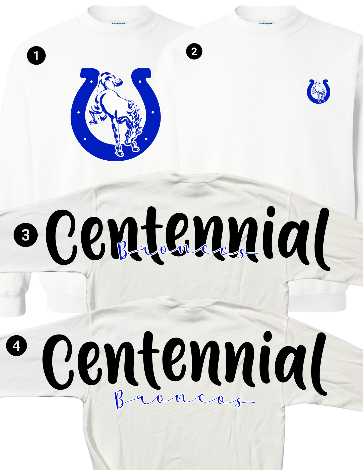 Centennial Broncos Oversized Spirit Crewneck