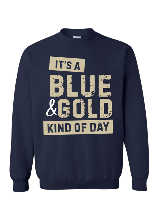 Blue & Gold Kind of Day Crew Neck