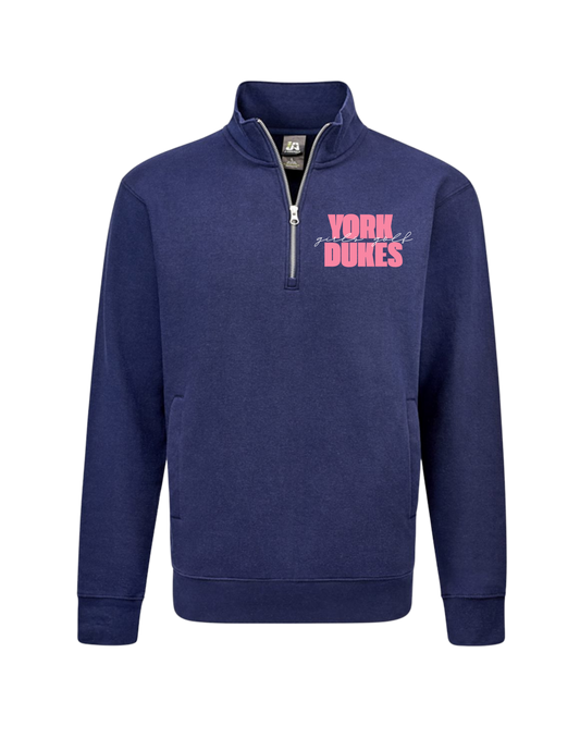 York Dukes Girls Golf Navy Quarter Zip