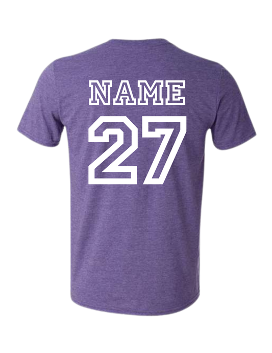 Chaos Softball T-shirt with Name and Number on the Back